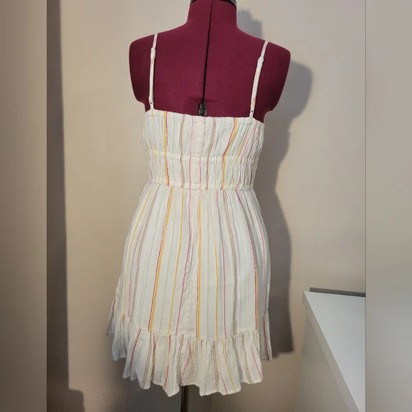 American Eagle Sundress, Small, White, Yellow, Orange - Picture 2 of 2